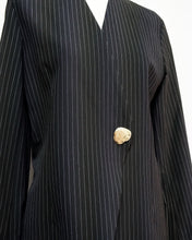 画像をギャラリービューアに読み込む, 【予約商品】Stripe collarless jacket