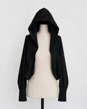 画像をギャラリービューアに読み込む, Short drape hoodie