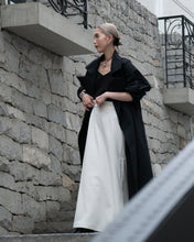 画像をギャラリービューアに読み込む, Double breasted orver coat - Black -