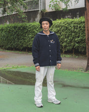 画像をギャラリービューアに読み込む, 【予約販売】セーラーカラーウールスタジャン - ネイビー -