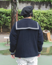 画像をギャラリービューアに読み込む, 【予約販売】セーラーカラーウールスタジャン - ネイビー -