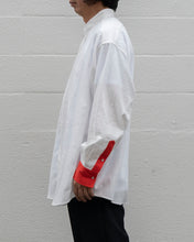 画像をギャラリービューアに読み込む, 【予約販売】コットンガーゼボタンダウンシャツ - ホワイト×レッド -