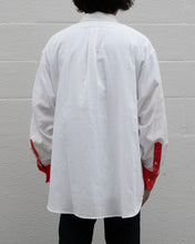画像をギャラリービューアに読み込む, 【予約販売】コットンガーゼボタンダウンシャツ - ホワイト×レッド -
