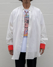 画像をギャラリービューアに読み込む, 【予約販売】コットンガーゼボタンダウンシャツ - ホワイト×レッド -