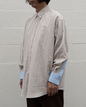 画像をギャラリービューアに読み込む, 【予約販売】コットンガーゼボタンダウンシャツ - ホワイト×レッド -