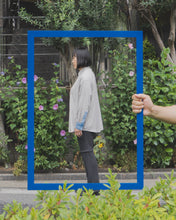 画像をギャラリービューアに読み込む, 【予約販売】コットンガーゼボタンダウンシャツ - ライトグレー×サックス -