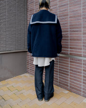 画像をギャラリービューアに読み込む, 【予約販売】セーラーカラーウールスタジャン - ネイビー -