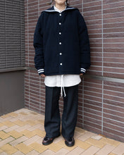 画像をギャラリービューアに読み込む, 【予約販売】セーラーカラーウールスタジャン - ネイビー -