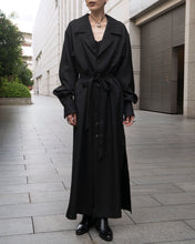 画像をギャラリービューアに読み込む, Tailored collar long dress - Black -