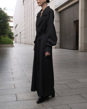 画像をギャラリービューアに読み込む, Tailored collar long dress - Black -