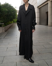 画像をギャラリービューアに読み込む, Tailored collar long dress - Black -