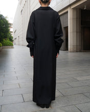 画像をギャラリービューアに読み込む, Tailored collar long dress - Black -