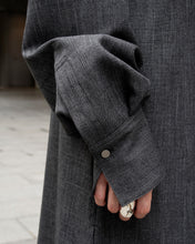 画像をギャラリービューアに読み込む, Tailored collar long dress - Melange gray -