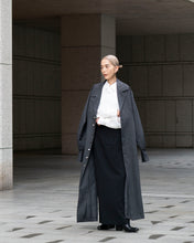画像をギャラリービューアに読み込む, Tailored collar long dress - Melange gray -
