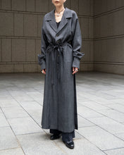画像をギャラリービューアに読み込む, Tailored collar long dress - Melange gray -