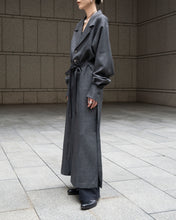 画像をギャラリービューアに読み込む, Tailored collar long dress - Melange gray -