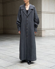 画像をギャラリービューアに読み込む, Tailored collar long dress - Melange gray -
