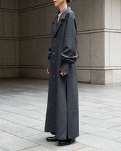 画像をギャラリービューアに読み込む, Tailored collar long dress - Melange gray -