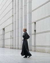 画像をギャラリービューアに読み込む, Tailored collar long dress - Melange gray -
