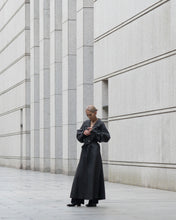 画像をギャラリービューアに読み込む, Tailored collar long dress - Melange gray -