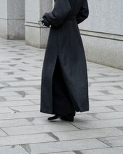 画像をギャラリービューアに読み込む, Tailored collar long dress - Melange gray -