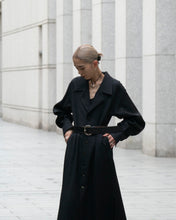 画像をギャラリービューアに読み込む, Tailored collar long dress - Black -