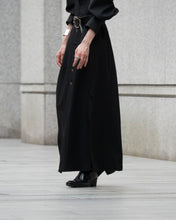 画像をギャラリービューアに読み込む, Tailored collar long dress - Black -
