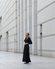 画像をギャラリービューアに読み込む, Tailored collar long dress - Black -