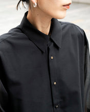 画像をギャラリービューアに読み込む, Organdie sleeve shirt - Black -