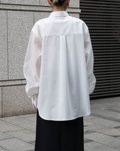 画像をギャラリービューアに読み込む, Organdie sleeve shirt - White -