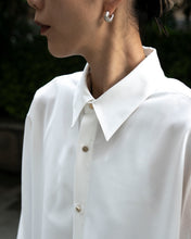 画像をギャラリービューアに読み込む, Organdie sleeve shirt - White -