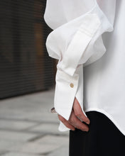 画像をギャラリービューアに読み込む, Organdie sleeve shirt - White -