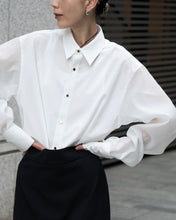 画像をギャラリービューアに読み込む, Organdie sleeve shirt - White -