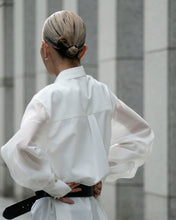 画像をギャラリービューアに読み込む, Organdie sleeve shirt - White -