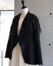 画像をギャラリービューアに読み込む, New【予約商品】Feather collarless jacket
