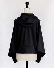 画像をギャラリービューアに読み込む, Short drape hoodie
