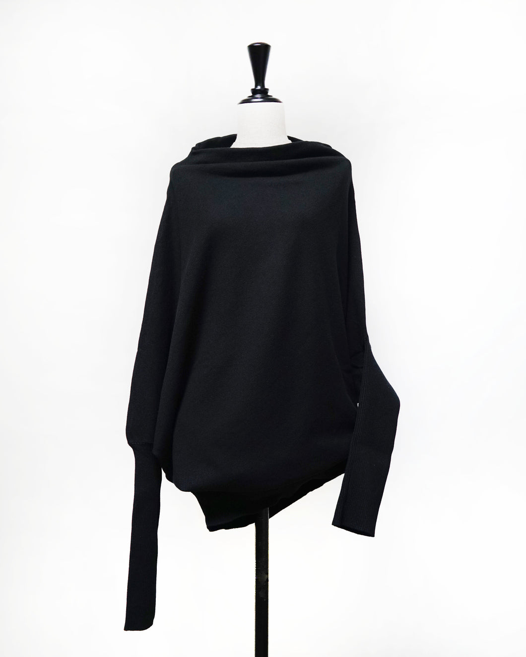 Asymmetry dolman sleeve knit
